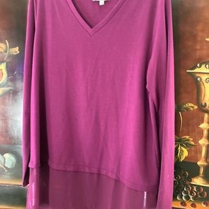 Purple shirt sheer bottom Reaction by Kenneth Cole